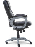 Serta Outlet Back in Motion Health & Wellness Executive Bonded Leather Office Chair, Smooth Black