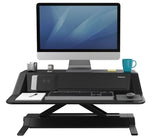 (Scratch & Dent) Fellowes Lotus DX Adjustable Sit-Stand Workstation, Black