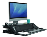 (Scratch & Dent) Fellowes Lotus DX Adjustable Sit-Stand Workstation, Black