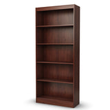 South Shore Outlet Axess 5-Shelf Bookcase, Royal Cherry