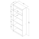 (Scratch & Dent) South Shore Outlet Axess 5-Shelf Bookcase, Pure White