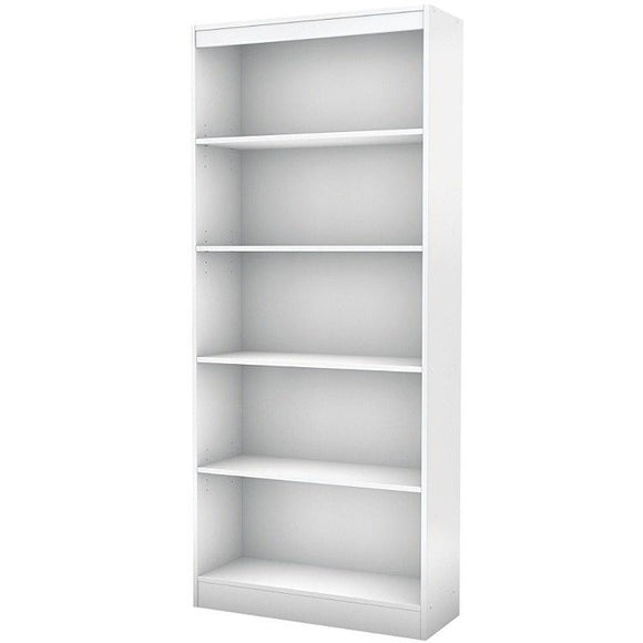 South Shore Outlet Axess 5-Shelf Bookcase, Pure White