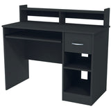 (Scratch & Dent) South Shore Axess 41"W Computer Desk With Hutch, Pure Black