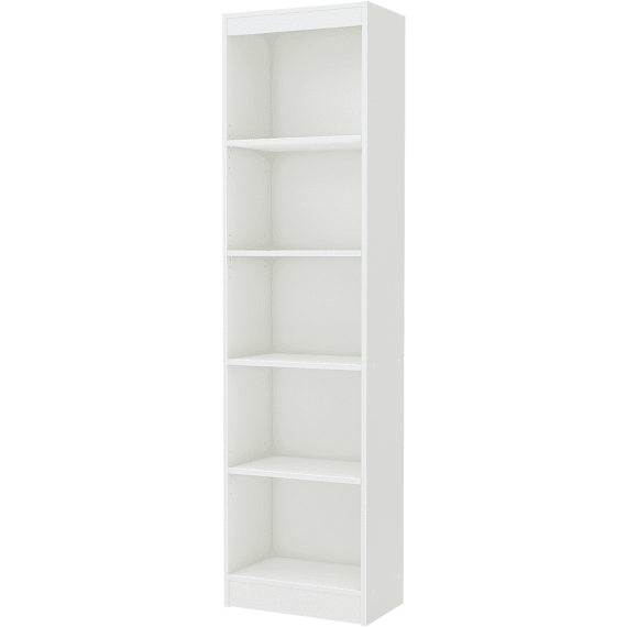 (Scratch and Dent) South Shore Axess 5-Shelf Narrow Bookcase, Pure White