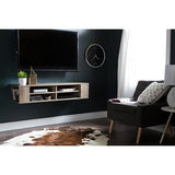 (Scratch & Dent) South Shore City Life Wall Mounted Media Console, Weathered Oak