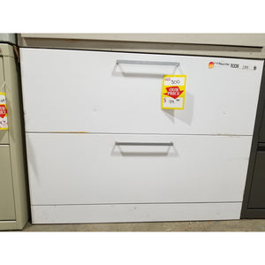 Used 36" Lateral File 2 Drawer, White