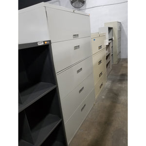 Used 42" Wide 5 Drawer, Light Gray