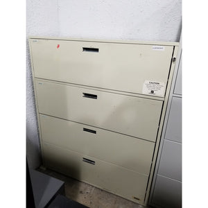 Used 42" 4 Drawer Lateral File, Putty