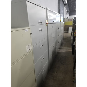 Used 30" 5 Drawer Lateral File, Grey