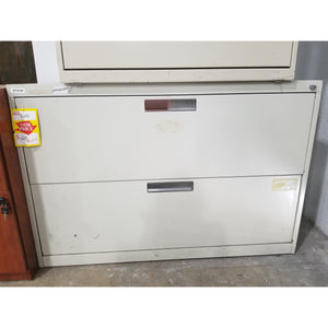 Used 42" 2 Drawer Lateral File, Gray