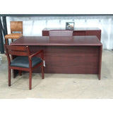 Pre-Owned 72" Mahogany Desk and Credenza Set