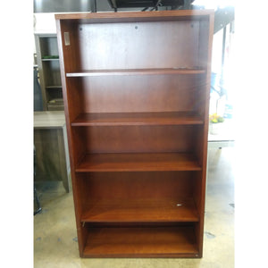 Pre-Owned 5 Shelf Wood Bookcase, 66"High  x 36" Wide, Cherry