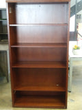 Pre-Owned 5 Shelf Wood Bookcase, 66"High  x 36" Wide, Cherry