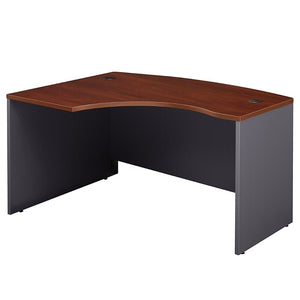 Bush Business Furniture Outlet Components L Bow Desk Left Handed, 60"W x 43"D, Hansen Cherry/Graphite Gray