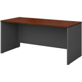 BBF Components Office Desk 66"W x 30"D, Hansen Cherry/Graphite Gray