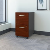 Bush Business Furniture Components 2 Drawer Mobile File Cabinet, Hansen Cherry/Graphite Gray