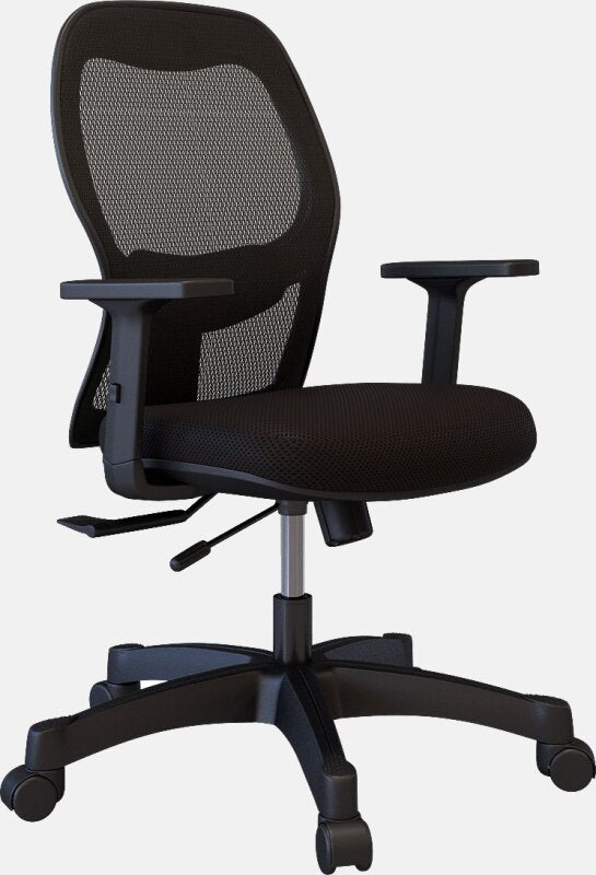 Nightingale 6600 Series Mesh Mid-Back Ergonomic Task Chair, Black