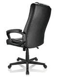Realspace Hurston Bonded Leather High-Back Executive Chair, Black
