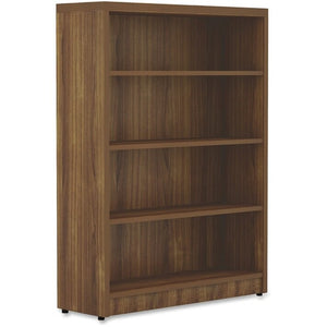 Lorell Outlet Chateau Series Bookcase, 4-Shelf, Walnut