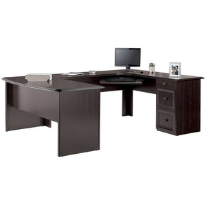 Realspace Outlet Broadstreet 65"W U-Shaped Executive Desk, Espresso