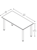 Bush Business Furniture Aspen Rectangle Table, 57"W x 29"D, Hansen Cherry