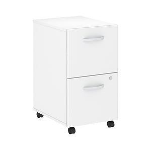 Bush Business Furniture Outlet Studio C 2 Drawer Mobile File Cabinet, White