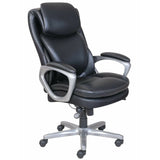 Serta Smart Layers Arlington AIR Bonded Leather High-Back Executive Chair, Black/Silver, Outlet