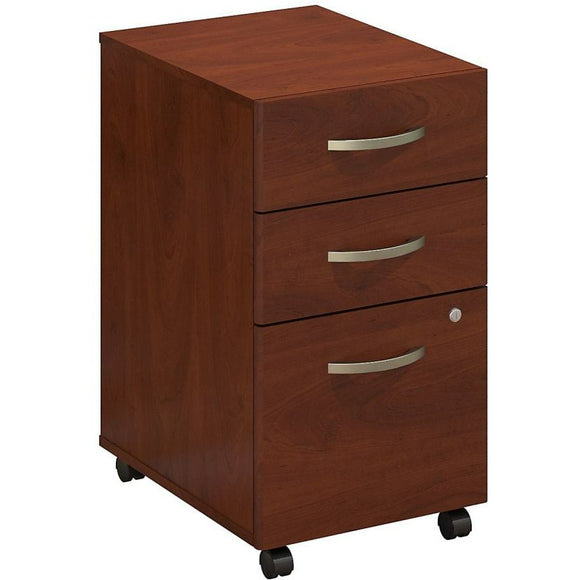 Bush Business Furniture Components Elite 3 Drawer Mobile File Cabinet, Hansen Cherry