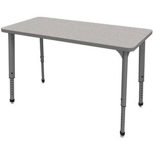 Marco Group Outlet Apex Series Rectangle Adjustable Table, 30"H x 48"W x 24"D, Gray Nebula/Gray