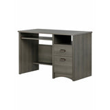 South Shore Gascony 46"W Computer Desk With Keyboard Tray, Gray Maple