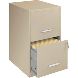 Lorell SOHO 18" 2-Drawer File Cabinet, 14.3" x 18" x 24", Putty