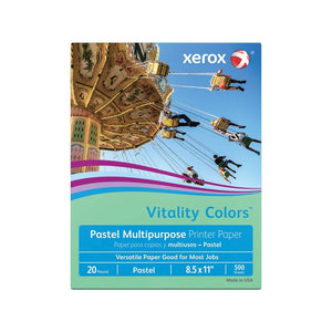 Xerox Outlet Vitality Colors Paper, 8.5" x 11", 20 Lb, 30% Recycled, Green (Case or Ream)