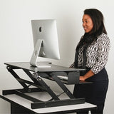 Lorell Outlet Sit-To-Stand Desk Riser, Black