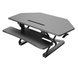 (Scratch & Dent) FlexiSpot Outlet Height-Adjustable Standing Desk Riser With Removable Keyboard Tray, 41"W, Black