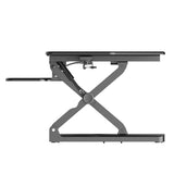 (Scratch & Dent) FlexiSpot Outlet Height-Adjustable Standing Desk Riser With Removable Keyboard Tray, 41"W, Black