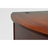 Bush Business Furniture Components Bow Front Desk, 72"W x 36"D, Hansen Cherry/Graphite Gray