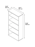 (Scratch & Dent) Bush Business Furniture Outlet Components 5 Shelf Bookcase, 36"W, Hansen Cherry