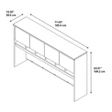 (Scratch & Dent) Bush Business Furniture Outlet Components 4 Door Hutch, 72"W, Hansen Cherry/Graphite Gray