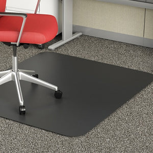 Deflect-O Outlet Chair Mat For Medium-Pile Carpet, 36"W x 48"D, Black