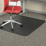 Deflect-O Outlet Chair Mat For Low-Pile Carpets, For Commercial-Grade Carpeting, 45"W x 53"D, Black