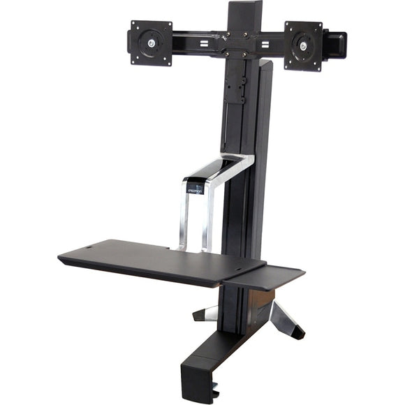 (Scratch & Dent) Ergotron Outlet Workfit-S Dual Sit-Stand Workstation, Black