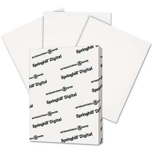 Springhill Digital 10% Recycled 8.5" x 11" Index Paper, 90 lbs, 92 Brightness, 250/Pack