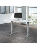 Move 40 Series by Bush Business Furniture Height-Adjustable Standing Desk, 72" x 30", White/Cool Gray Metallic