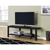 (Scratch & Dent) Monarch TV Stand, Glass With Metal Frame, For Flat-Screen TVs Up To 60", Black