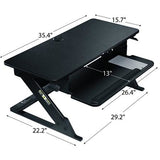 3M Outlet Precision Standing Desk, Black