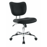 Brenton Studio Outlet Jancy Mesh Fabric Low-Back Task Chair, Black/Chrome