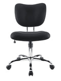 Brenton Studio Outlet Jancy Mesh Fabric Low-Back Task Chair, Black/Chrome
