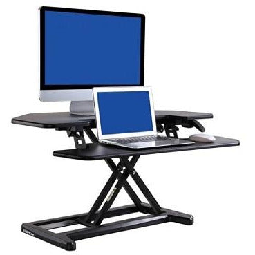 (Scratch & Dent) FlexiSpot AlcoveRiser Sit-To-Stand Corner Desk Converter, 35