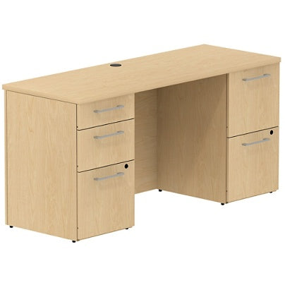 (Scratch & Dent) Bush Business Furniture 300 Series Office Desk With 2 Pedestals 60
