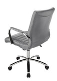 Realspace Modern Comfort Series, Winsley, Bonded Leather Managerial Mid-Back Chair, Gray/Chrome